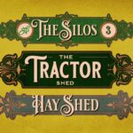The SILOS TRACTOR SHED HAY SHED logos - V2